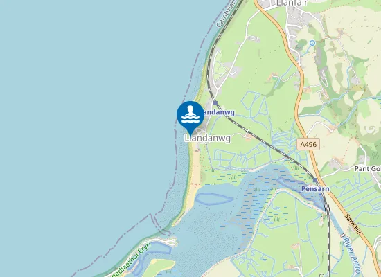 Map of Traeth Llandanwg Beach