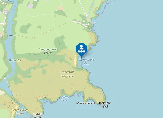 Map of Barafundle Bay