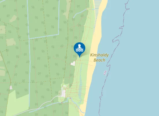 Map of Kinshaldy Beach
