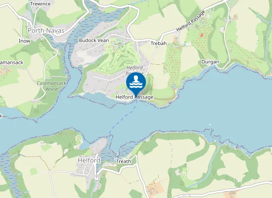 Map of Passage Cove (sand & shingle) tidal area