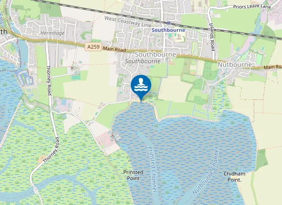 Map of Prinsted Beach