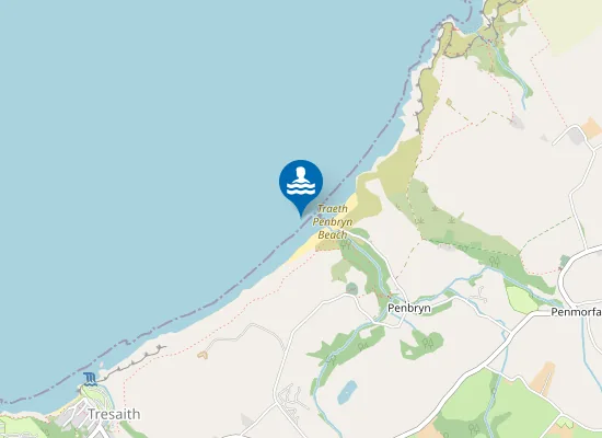 Map of Traeth Penbryn Beach
