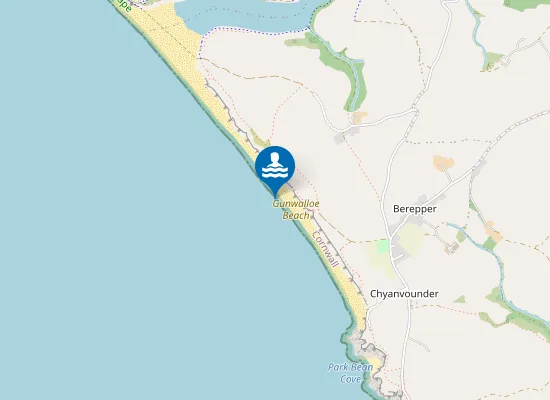 Map of Gunwalloe Beach