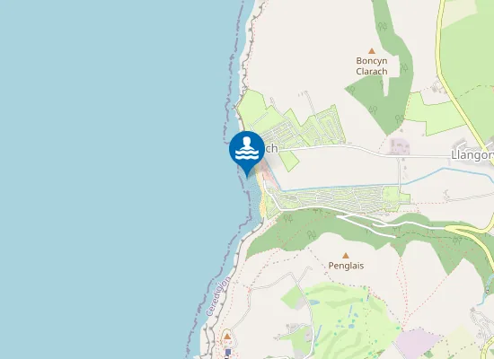 Map of Clarach Beach