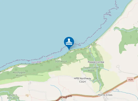 Map of Peppercombe Beach