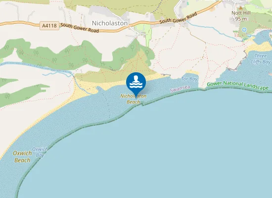 Map of Nicholaston Beach