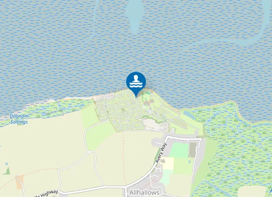 Map of Allhallows Beach