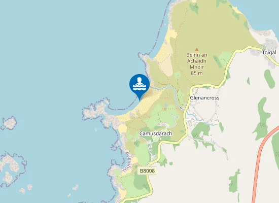 Map of Camusdarach Beach