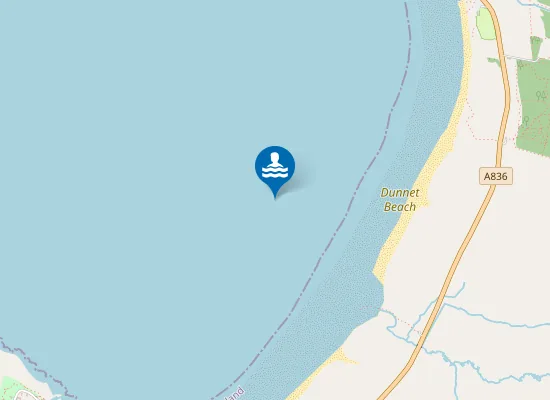 Map of Dunnet Beach