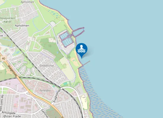 Map of NORDSTRAND, SYDLIGE AFGRÆNS. (PALMESTRANDEN)