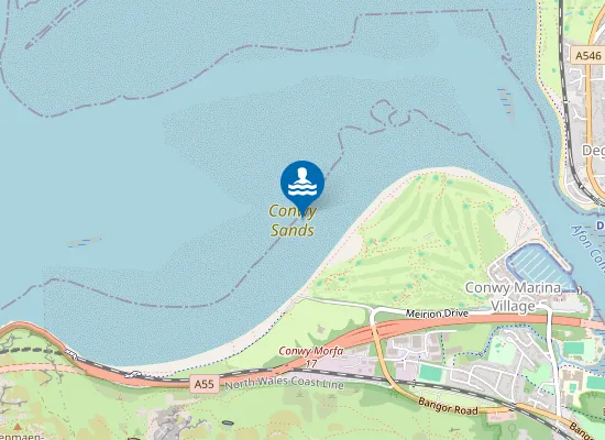 Map of Conwy Sands