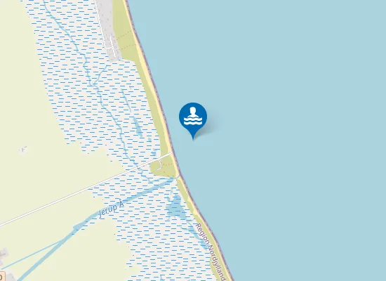 Map of JERUP STRAND, UD FOR FREDBORGVEJ