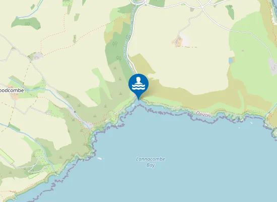 Map of Lannacombe Beach
