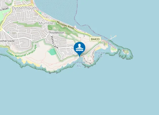 Map of Limeslade Beach