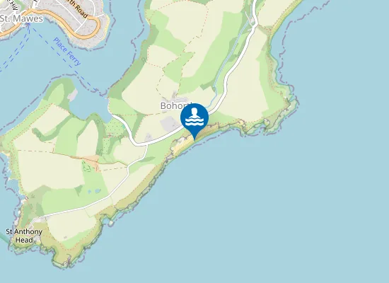 Map of Porthbeor Beach