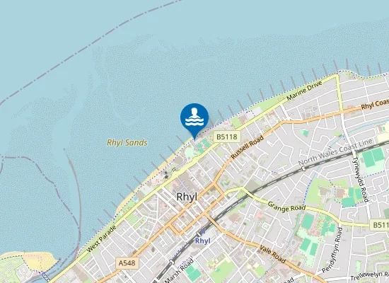 Map of Rhyl Sands