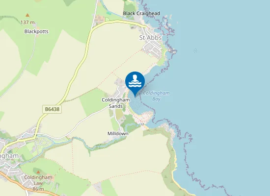 Map of Coldingham Sands