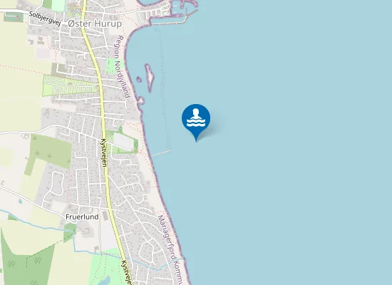 Map of NOVOSTRANDEN - Ø.HURUP V/"NOVO-AREALET"