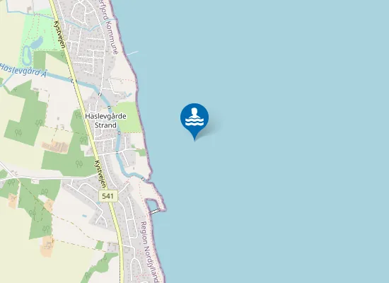 Map of HASLEVGAARDE STRAND