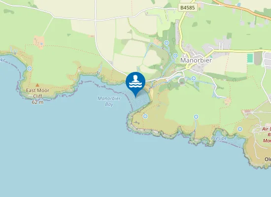 Map of Manorbier Beach