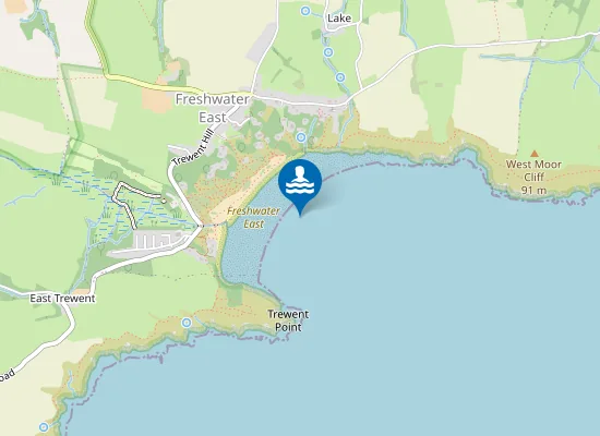 Map of Freshwater East