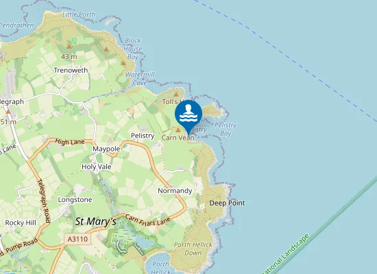 Map of Gilbert's Porth