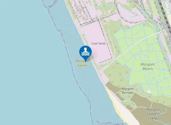Map of Margam Sands