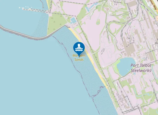 Map of Margam Sands