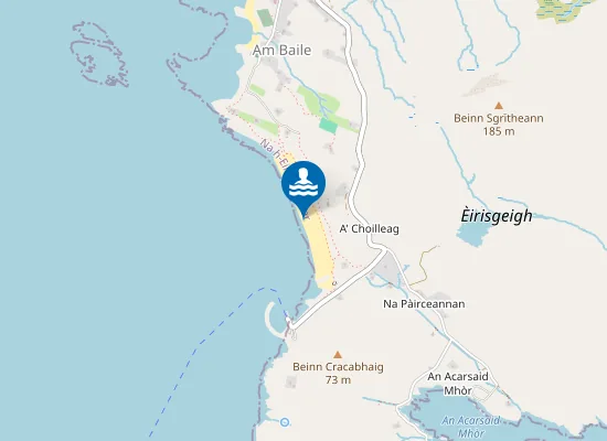 Map of Coilleag a' Phrionnsa
