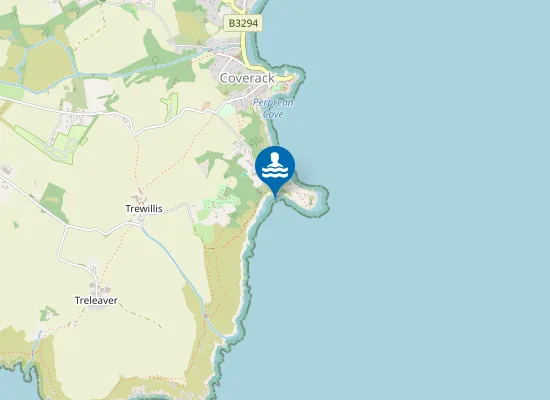 Map of Porthbeer Cove