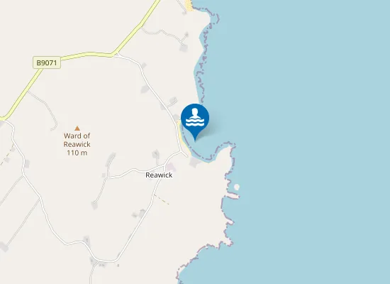 Map of Reawick beach