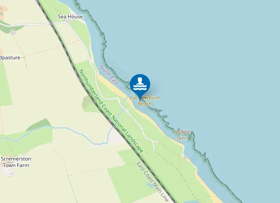 Map of Cocklawburn Beach