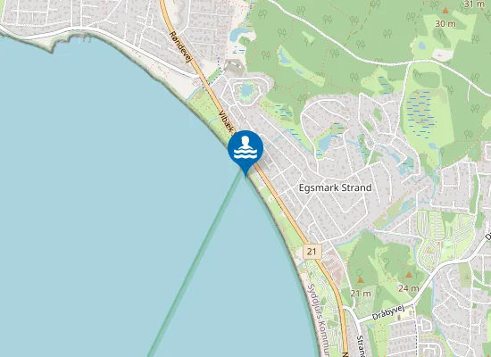 Map of Vibæk Strand