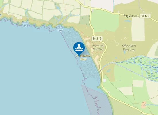 Map of Freshwater West