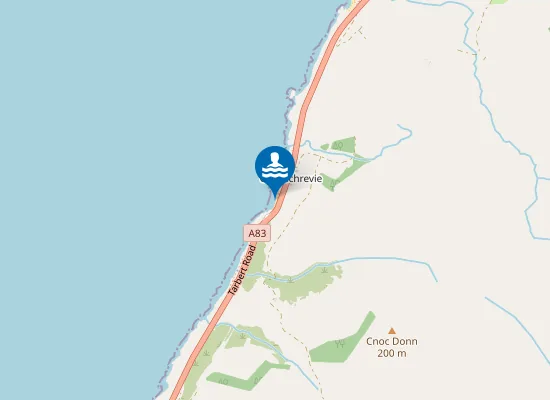 Map of Corriechrevie Beach