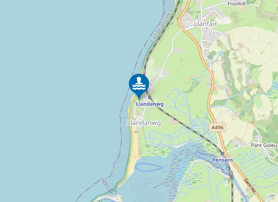 Map of Llandanwg Beach