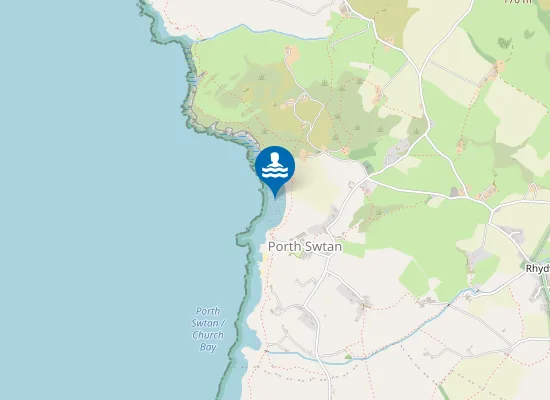 Map of Porth Swtan
