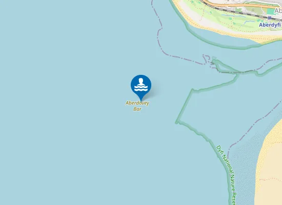 Map of Aberdovey Bar
