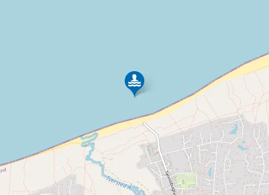 Map of TVERSTED STRAND, UD FOR NEDKØRSEL