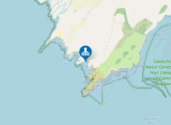 Map of Porth Buarth-y-mor