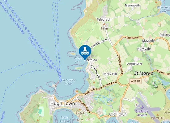 Map of Porthloo Beach