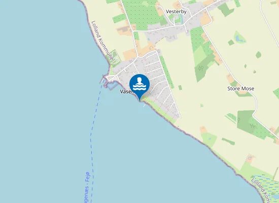 Map of FEJØ, SYDSTRANDEN