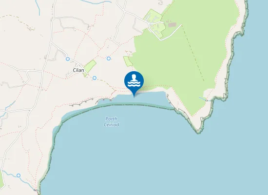 Map of Porth Ceiriad