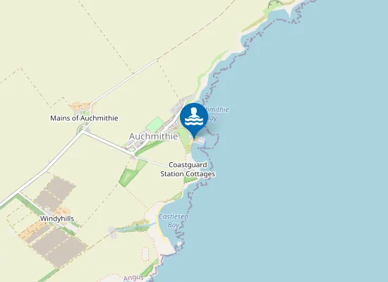 Map of Auchmithie Beach