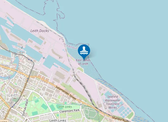 Map of East Sands of Leith