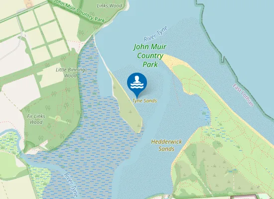 Map of Tyne Sands
