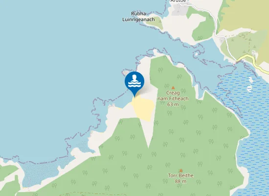 Map of Cul na Croise Beach