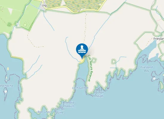 Map of Tràigh Ghortain
