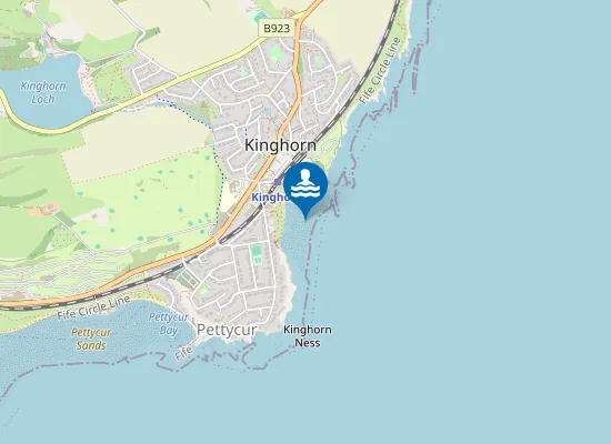 Map of Kinghorn Beach