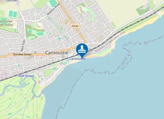 Map of Carnoustie Beach